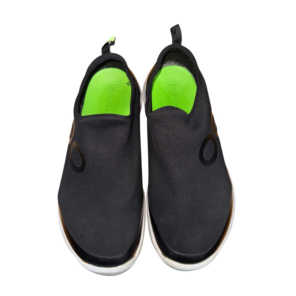 OOFOS OOmg Womens 8 Pre-Owned Recovery SlipsOn Sneaker Black OOfoam Comfort Shoe